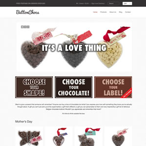 Buttonchocs Website Home Page