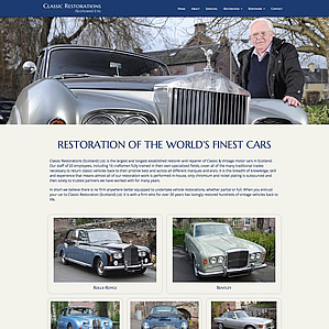 Classic Restorations (Scotland) Website Home Page